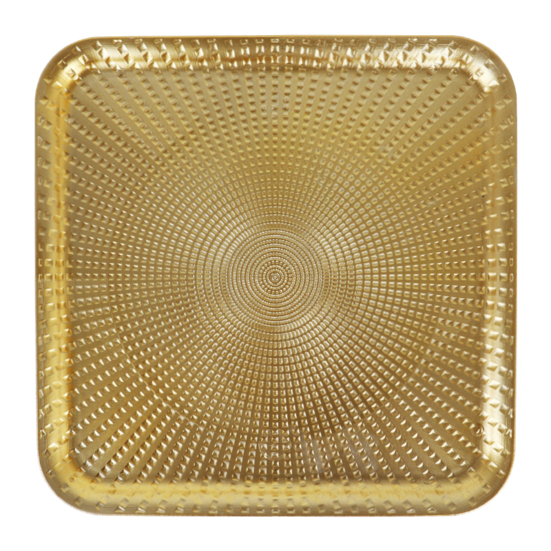 PLATEAU DECO PLASTIQUE 33 CM MODELE OR 