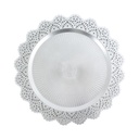 PLATEAU DECO PLASTIQUE 28 CM MODELE ARGENT