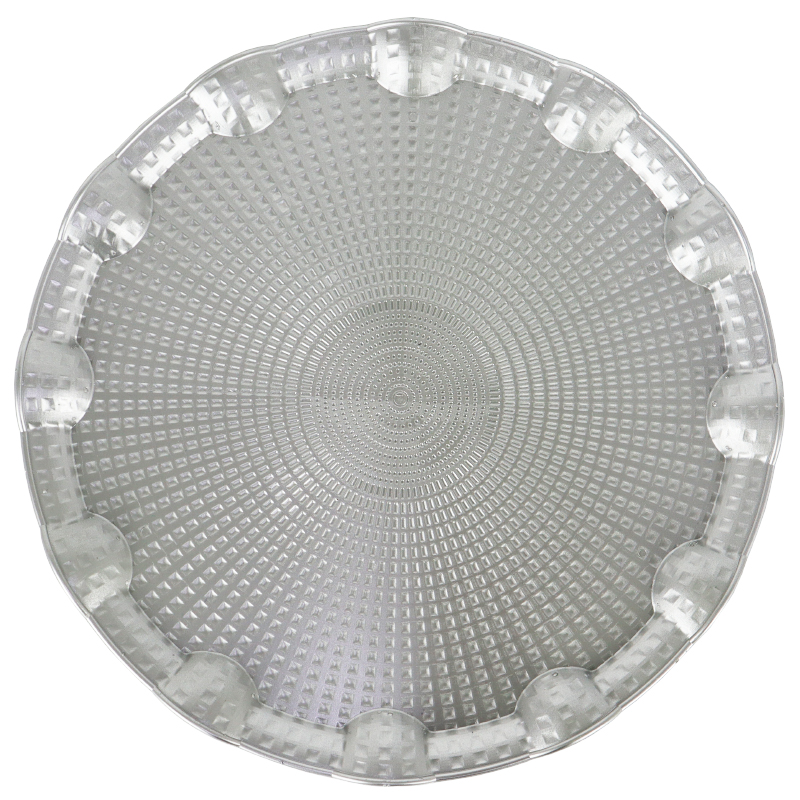 PLATEAU DECO PLASTIQUE 28 CM MODELE ARGENT