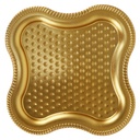 PLATEAU DECO PLASTIQUE 20 CM MODELE OR 