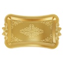 PLATEAU DECO PLASTIQUE 30X17 CM MODELE OR 