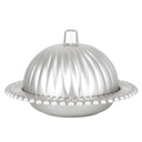 POT DECO PLASTIQUE AVEC COUVERCLE 16X10 CM MODELE ARGENT