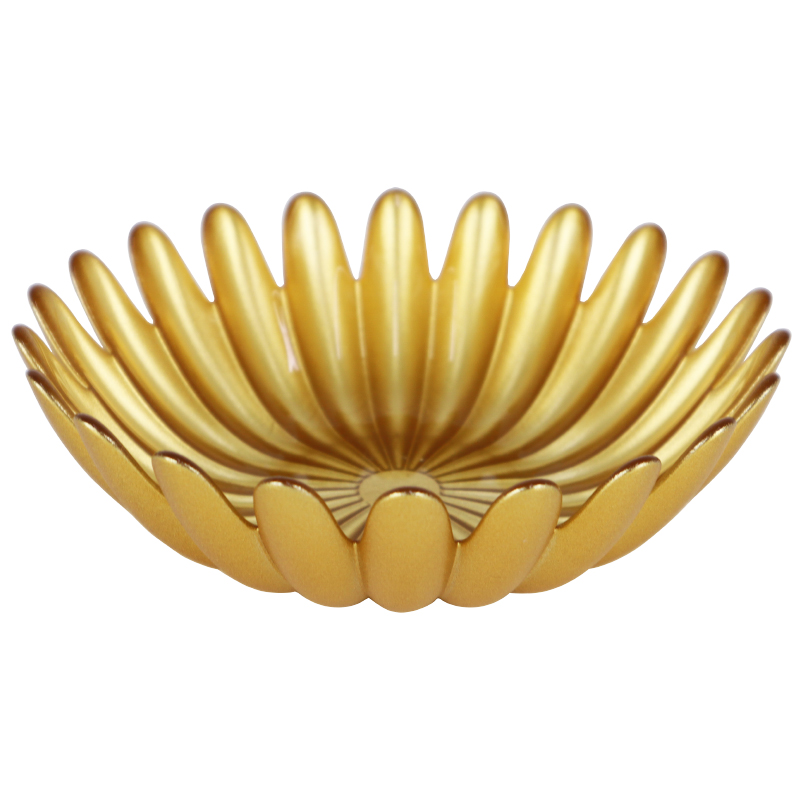 BOL LUXE VERRE 15 CM COULEUR OR