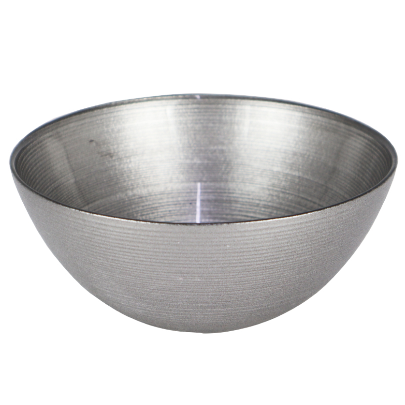 BOL LUXE VERRE 15 CM COULEUR ARGENT