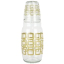 SET BOUTEILLE AVEC VERRE 1000 CC MODELE OR 