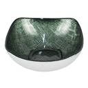 BOL DECO VERRE 14 CM MIX VERT/BEIGE/JAUNE/BLEU/ROUGE
