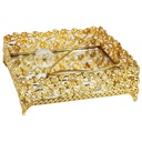 PORTE PAPIER METAL DECO 18X18X6 CM MODELE OR 