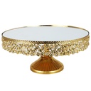 PRESENTOIR DECO METAL AVEC PIED 30X15 CM MODELE OR 
