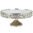 PRESENTOIR DECO METAL AVEC PIED 30X15 CM MODELE ARGENT