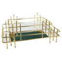 SET 2 PLATEAU DECO METAL 35X25 CM / 28X18 CM MODELE OR 