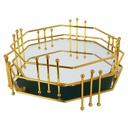 SET 2 PLATEAU DECO METAL 24 CM / 33 CM MODELE OR 