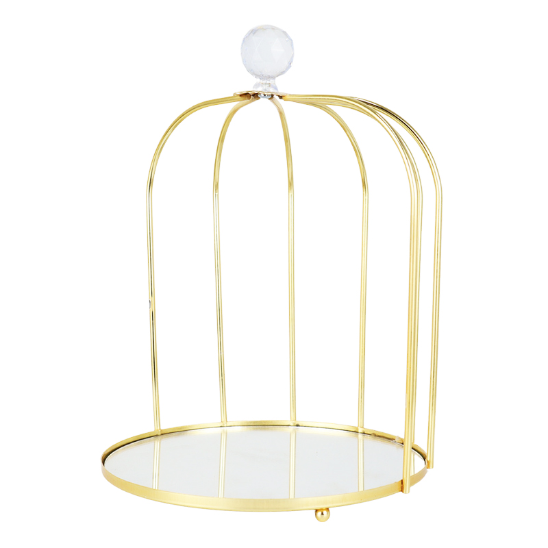 CAGE METAL DECO 26X18 CM MODELE OR 