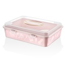 BOITE A GATEAU 32X25X8 CM MIX GRIS/ROSE/BEIGE