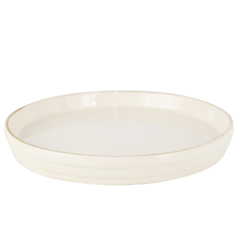 GRAND BOL CERAMIQUE 20 X 3 CM  MIX BLANC/NOIR
