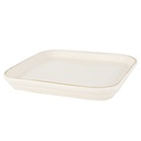 PLAT CERAMIQUE 19 X 19 X 2,5 CM  MIX BLANC/NOIR