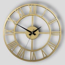 HORLOGE MURALE DECO 40 CM METAL MIX OR/ARGENT