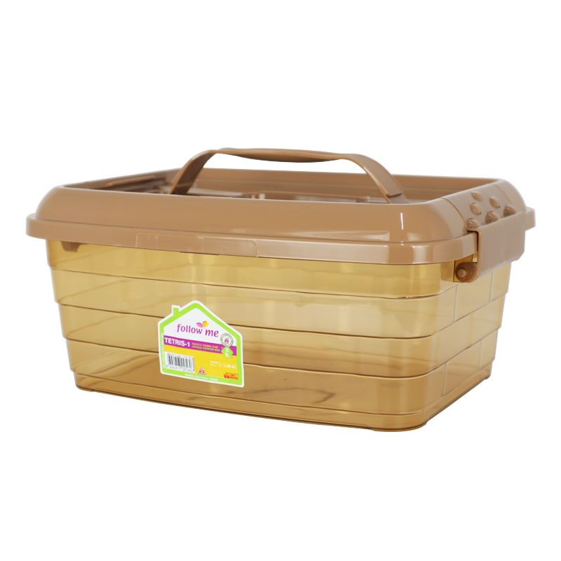 BOITE RANGEMENT 5 LITRES COULEUR MIEL 
