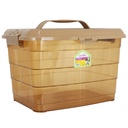 BOITE RANGEMENT 14 LITRES COULEUR MIEL 