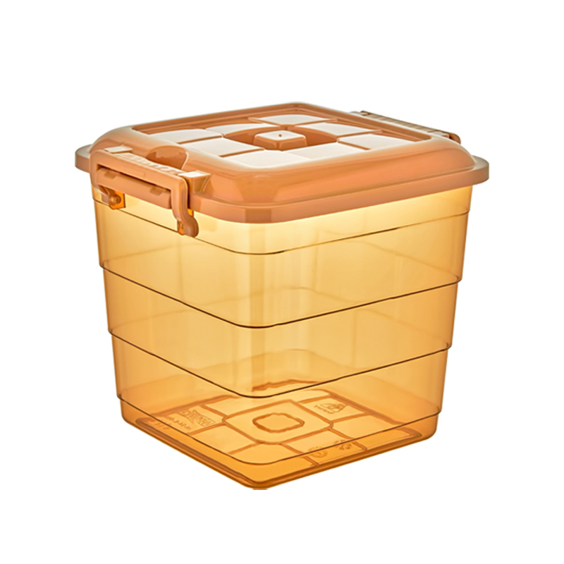 BOITE RANGEMENT 10 LITRES COULEUR MIEL 