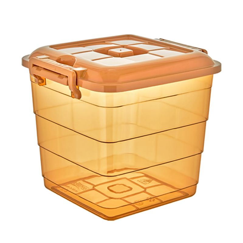 BOITE RANGEMENT 15 LITRES COULEUR MIEL 