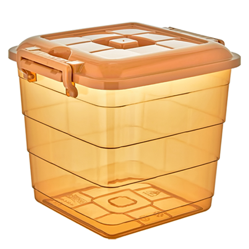 BOITE RANGEMENT 20 LITRES COULEUR MIEL 