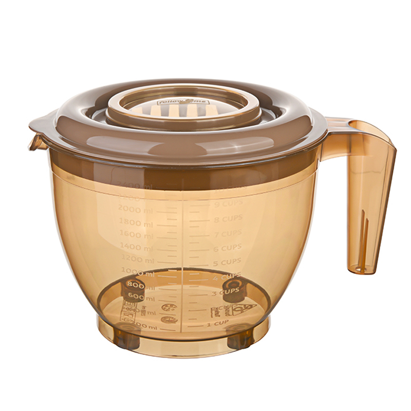 BOL A MIXER AVEC COUVERCLE 2.5 LITRES COULEUR MIEL