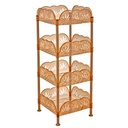 ETAGERE 4 NIVEAUX 34X34X84 CM COULEUR MIEL