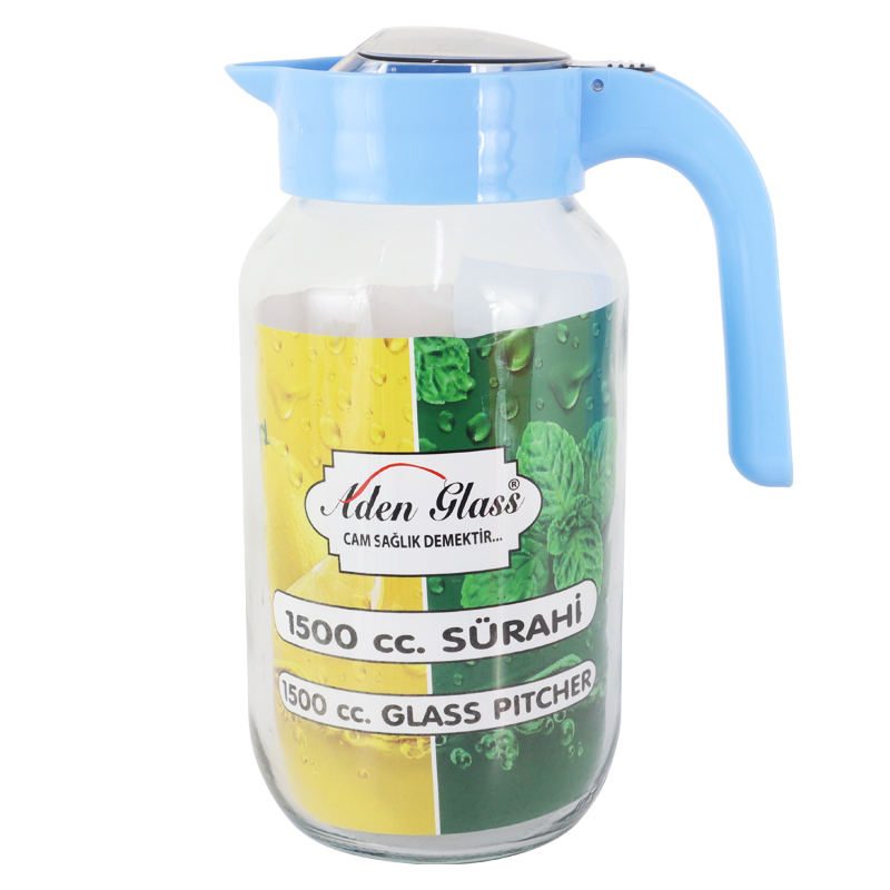 BOUTEILLE VERRE 1.5 LITRES MIX JAUNE/ORANGE/ROUGE