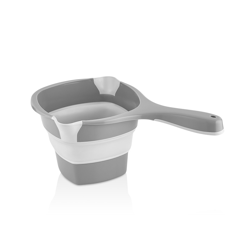 SEAU RETRACTABLE 900 ML PLASTIQUE COULEUR GRIS
