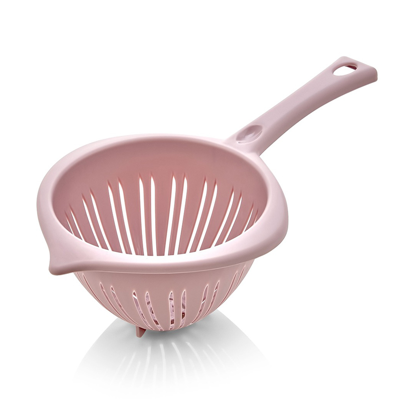 PASSOIRE PLASTIQUE 11.5 X 27 X 8 CM  BLANC/ROSE/GRIS/ROUGE
