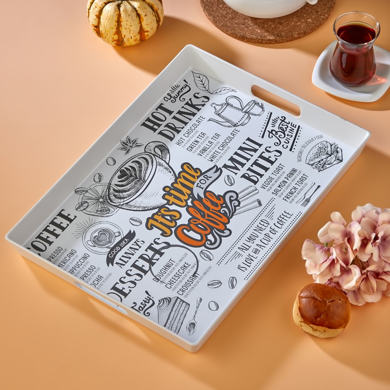 PLATEAU DECO PLASTIQUE GRAND MODELE 38X28 CM MIX 
