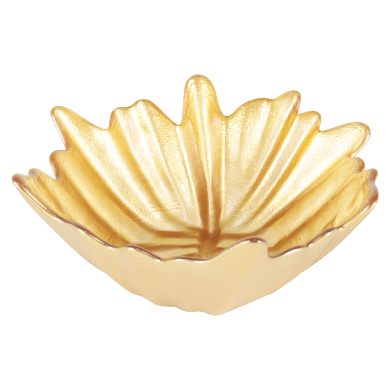 BOL VERRE 16 CM COULEUR OR 
