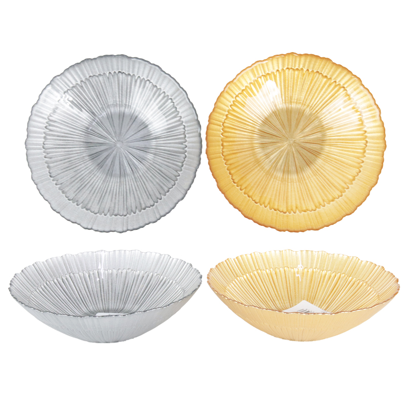 BOL VERRE 16 CM MIX OR/ARGENT