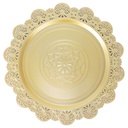 PLATEAU DECORATION PLASTIQUE MODELE OR - 37,5 cm