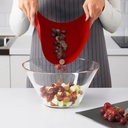 PLANCHE A DECOUPER SOUPLE FLEXIBLE 24X34X2.6 CM MIX ROUGE/GRIS/BLANC/BLEU