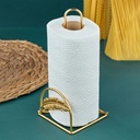 PORTE PAPIER DECO METAL MODELE FEUILLE OR 