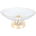 BOL VERRE AVEC PIED MODELE OR 30X12 CM 