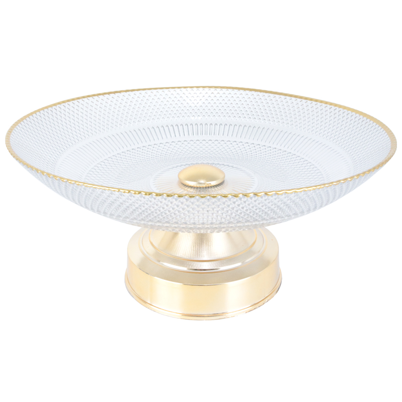 BOL VERRE AVEC PIED MODELE OR 30X12 CM 