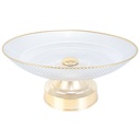 BOL VERRE AVEC PIED MODELE OR 30X12 CM 