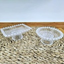 1 PIECE PRESENTOIR DECO CRYSTAL MIX RECTANGULAIRE 12X10 / ROND 11X5 CM 