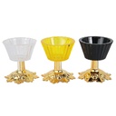 MINI PRESENTOIR DECO CRYSTAL PLASTIQUE 4X8 CM AVEC PIED