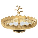 PLAEAU DECO PRESENTOIR AVEC PIED 25 CM MODELE OR 