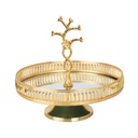 PLAEAU DECO PRESENTOIR AVEC PIED 20 CM MODELE OR 