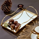 PLATEAU DECO METAL 26X13 CM MODELE OR 