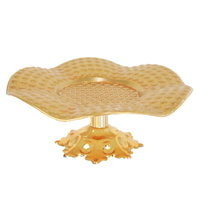 PRESENTOIR DECO PLASTIQUE 12X5 CM MIX OR / TRANSPARENT