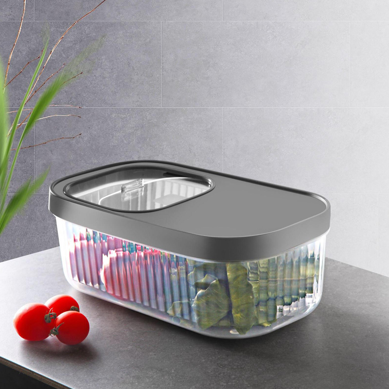 RANGEMENT ALIMENT SEC 5 LITRES MIX GRIS/BLANC/BEIGE