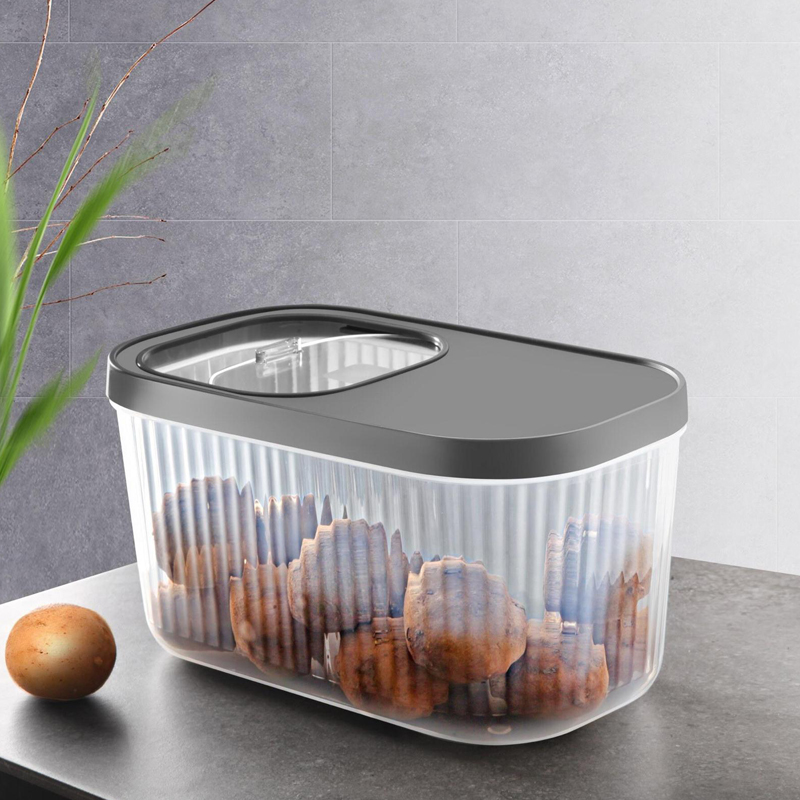 RANGEMENT ALIMENT SEC 7,5 LITRES MIX GRIS/BLANC/BEIGE