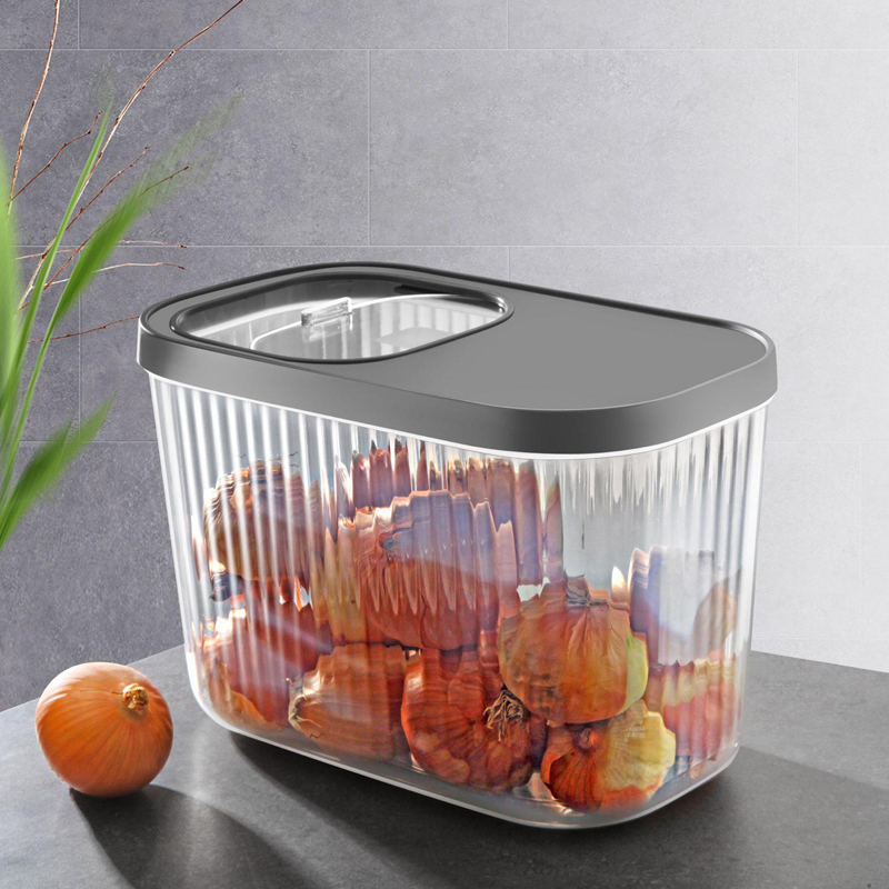 RANGEMENT ALIMENT SEC 10 LITRES MIX GRIS/BLANC/BEIGE