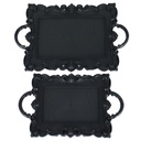 SET PROMO 2 PLATEAUX MIX NOIR &amp; BLANC 25X40 CM - 21X25 CM 