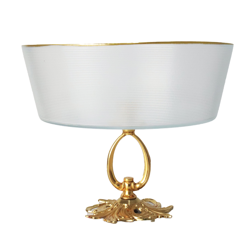 BOL VERRE PRESENTATION 21 CM VERRE AVEC PIED MODELE OR 